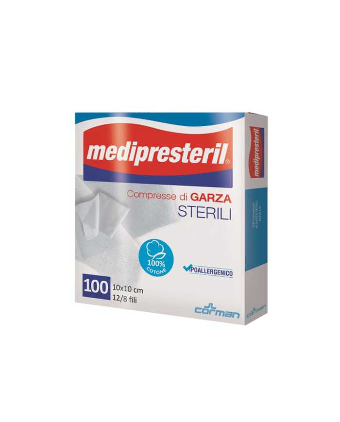 MEDIPRESTERIL Garza Sterile 100% cotone 10x10