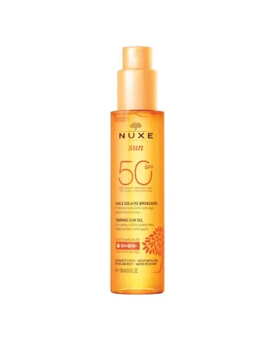 NUXE - Sun Olio Solare Abbronzante Alta Protezione Viso e Corpo SPF50 150ml