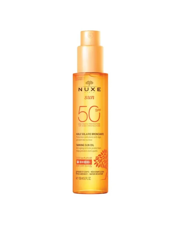 NUXE - Sun Olio Solare Abbronzante Alta Protezione Viso e Corpo SPF50 150ml