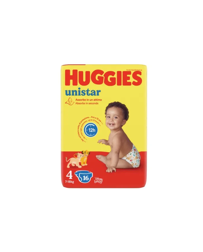 HUGGIES Unistar Maxi Taglia 4 7/18kg 17 Pezzi