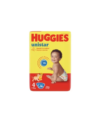 HUGGIES Unistar Maxi Taglia 4 7/18kg 6 confezioni da 16 Pezzi