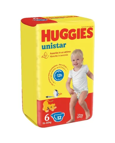 HUGGIES Unistar Extralarge Taglia 6 15/30kg 14 PEZZI