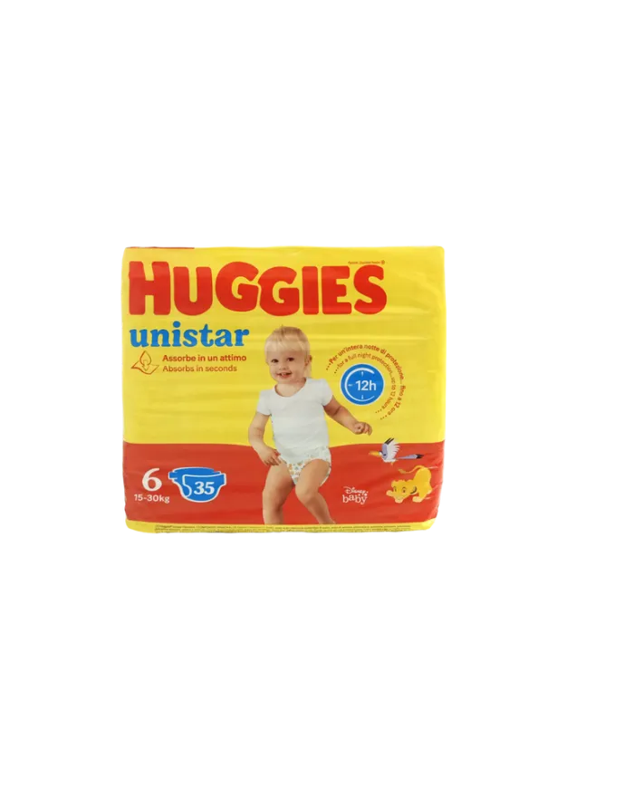 HUGGIES Unistar Extralarge Taglia 6 15/30kg 35 pezzi