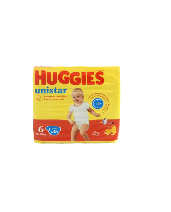 HUGGIES Unistar Extralarge Taglia 6 15/30kg 35 pezzi